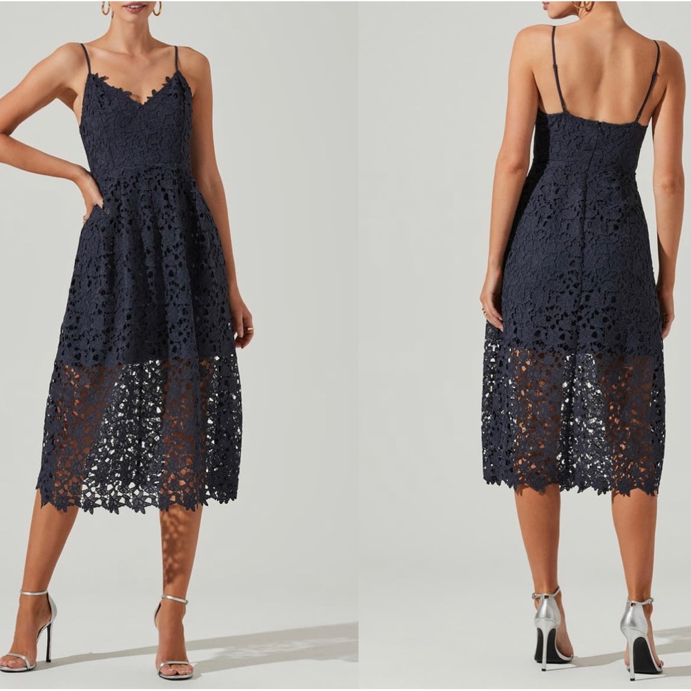 ASTR the Lable Lace Midi Dress - Black